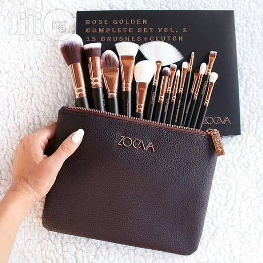 Zoeva 15-Piece Makeup Brush Set with Pouch