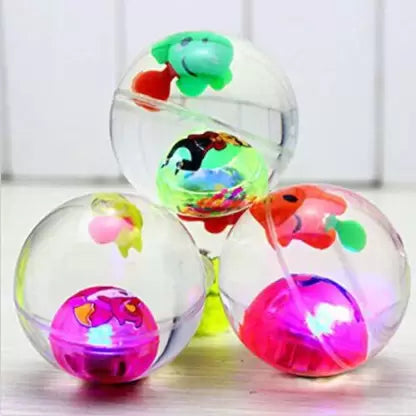 (pack of 6)Glowing Ball Toy - Super Led Water Ball Size 55mm - Glowing Elastic Ball Kids Toy Gift